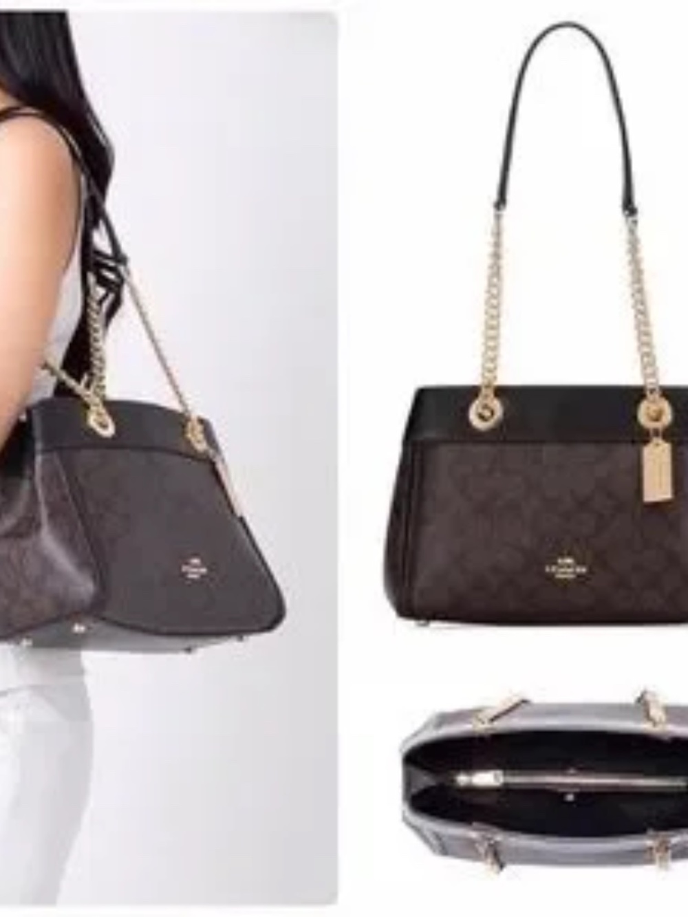 NWT COACH BROOKE CHAIN CARRYALL - Picture 12 of 12